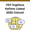 YDT İngilizce Kelime Listesi – 2025 Güncel