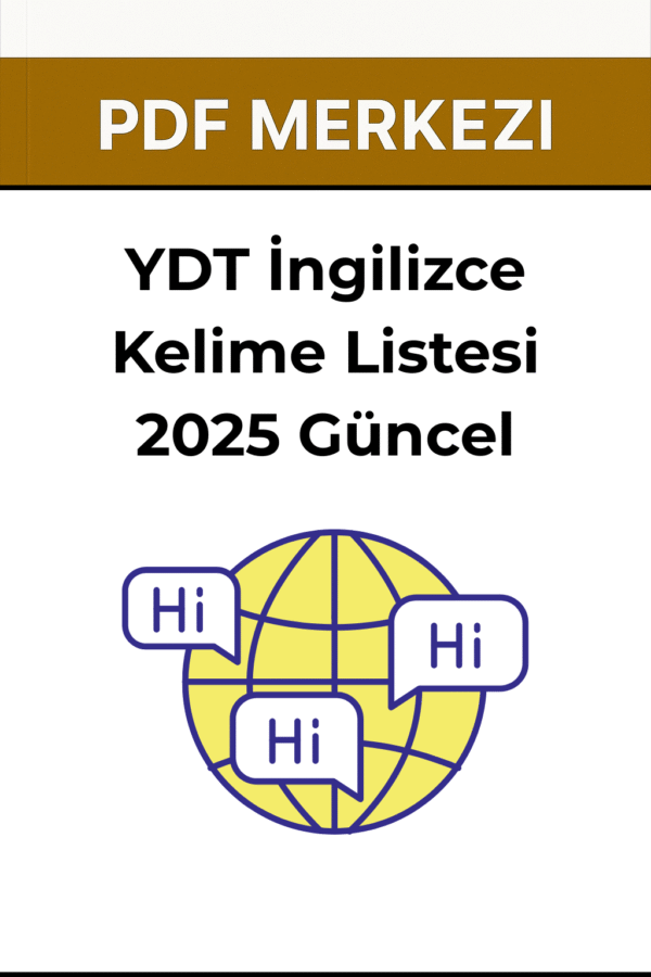 YDT İngilizce Kelime Listesi – 2025 Güncel